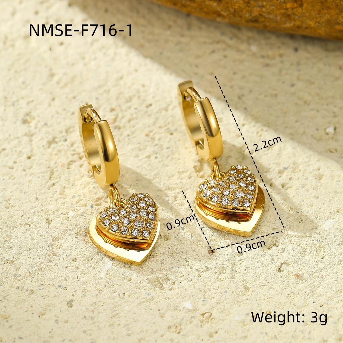 GEMCHIC Women s Stainless Steel Heart Drop Earrings Paved Zirconia Huggie Hoops Luxury Fashion Jewelry