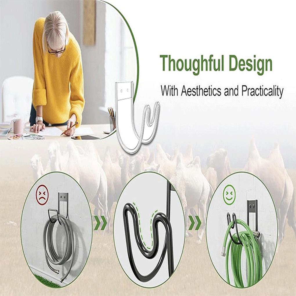 Heavy Duty Metal Hose Holder Wall Mounted Hose Reel For Garden Hose Storage Hose Reels Without Hose