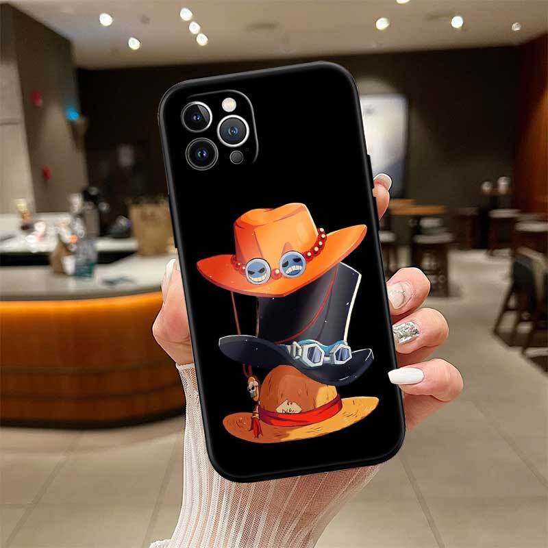 One Piece ACE Luffy Sabo Shockproof Phone Case for iPhone 6 6s 7 8 11 12 13 14 15 16 17 16E XS Pro Max XR X SE Air