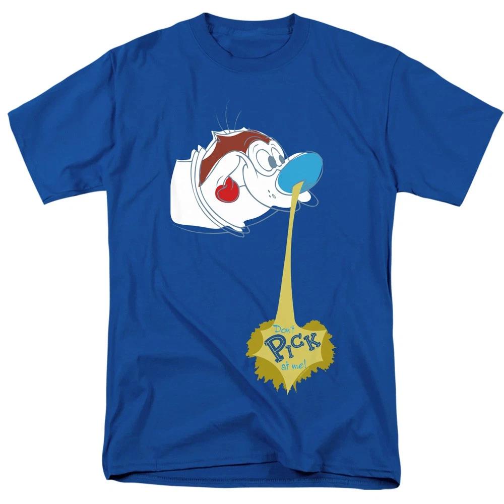 Ren And Stimpy - Don t Pick At Me! -  Unisex Short Sleeve Children s T-shirt - Blue 130