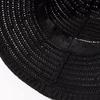 Flat Brim Hollow Straw Cap Breathable Sun Hat Simple Wide Brim Bucket Hat  Beach Vacation