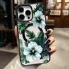 Tropical Hibiscus Flower Transparent Case For iPhone 17 16E 16 15 14 13 11 12 Pro Max Plus Air Magnetic Wireless Charge Cover