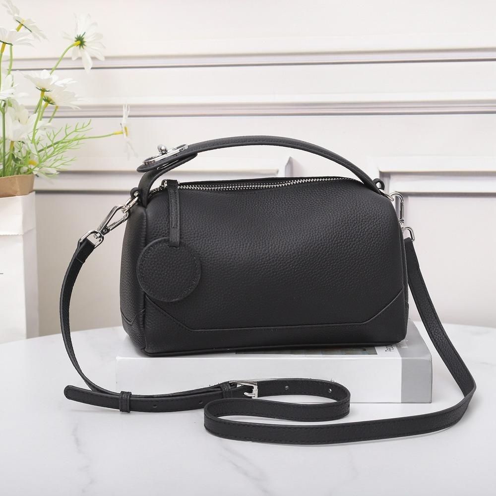 Versatile Pillow Bag Genuine Leather Simple Soft Leather Handbag Shoulder Small Crossbody Bag
