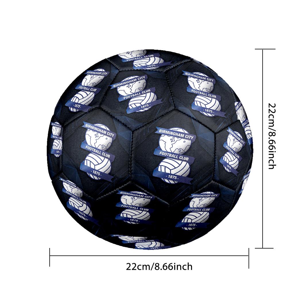Birmingham City Taglia 5 Pallone da Calcio Alta Elasticità Pallone da Calcio Per Competizione All'aperto Allenamento Quotidiano Gioco