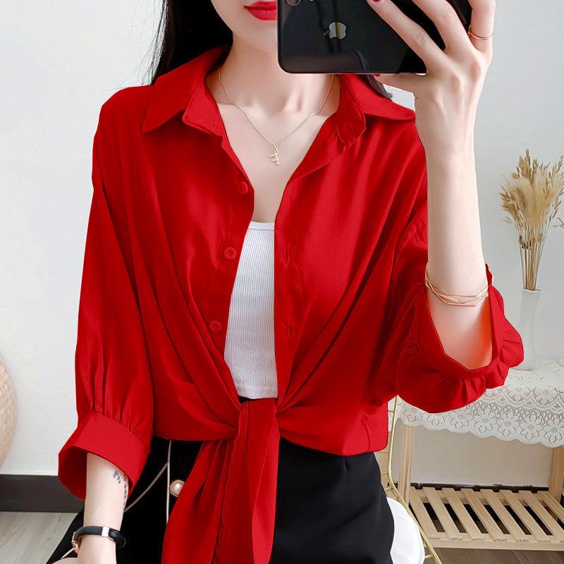 2023 Summer Chiffon Sunscreen Shawl Cardigan Women's Top Cover-up