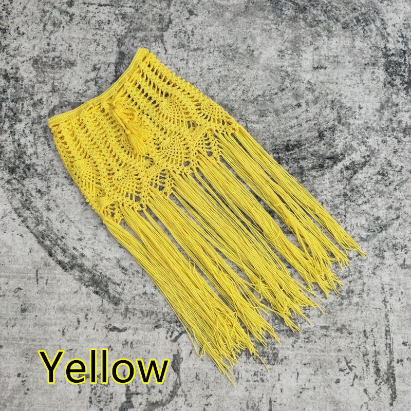 Handgehäkelter Strand-Quastenrock Bikini Cover-Up