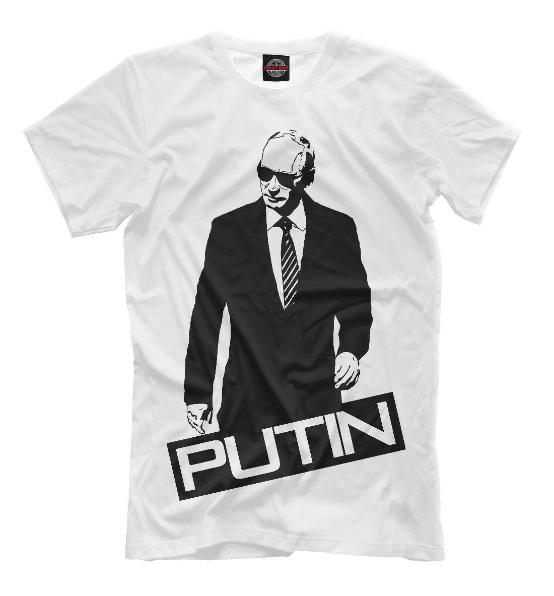 Stylish Tshirt with A Picture of Putin Black and White Color Tee S