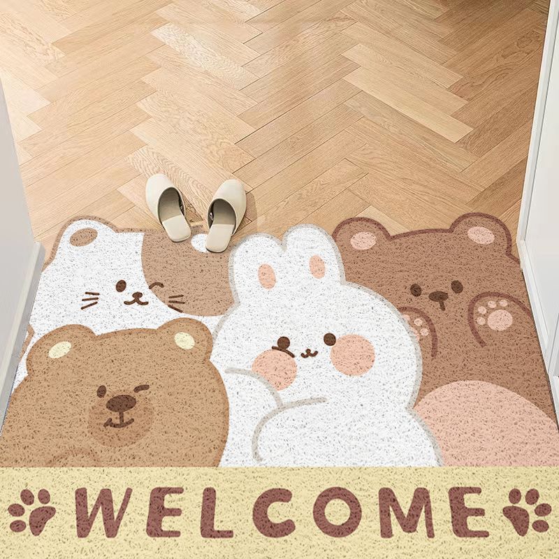 

1 шт. Приветственный коврик для двери, Милый утолщенный нескользящий для входной двери, Наружный внутренний коврик для входа, Приветственный коврик, Машинная стирка, Подходит 40cmx60cm