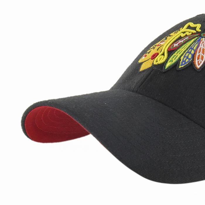 Casquette 47 Brand Low Snapback - BALLPARK Chicago Blackhawks - Homme - Noir et rouge