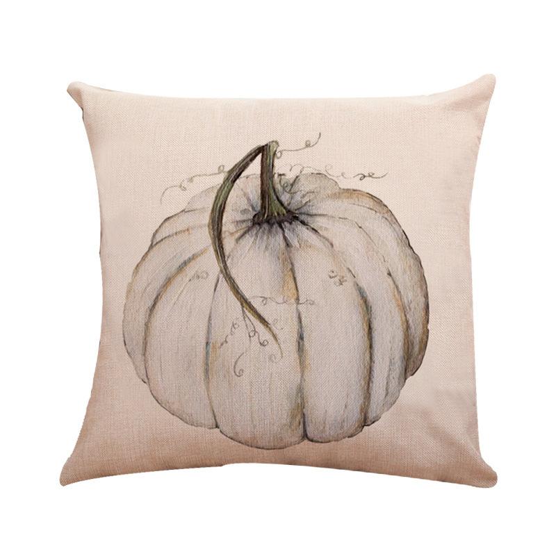 Halloween Pumpkin Series Throw Pillow Covers With Digital Printing Of Short Plush Fabric Car-Shaped Sofa Cushion Home Decor