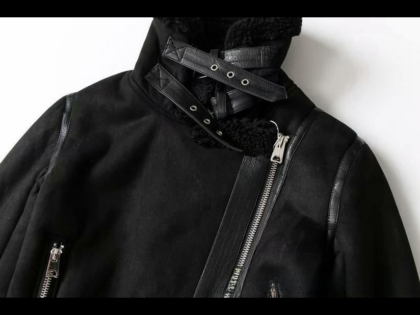 Women's Suede Velvet Lamb Wool Motorcycle Jacket - European & American Style, Warm for Autumn and Winter