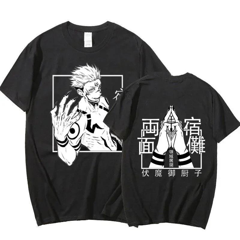 Summer Japanese anime printed T-shirt Fashion anime graphics short sleeve men's casual loose comfortable T-shirt top