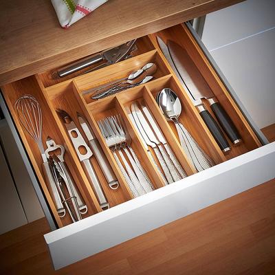 Expandable Cutlery Tray Extendable Storage Organizer Kitchen Cabinet Drawer Tableware Holder Makeup Toys Sundries Utensil Box