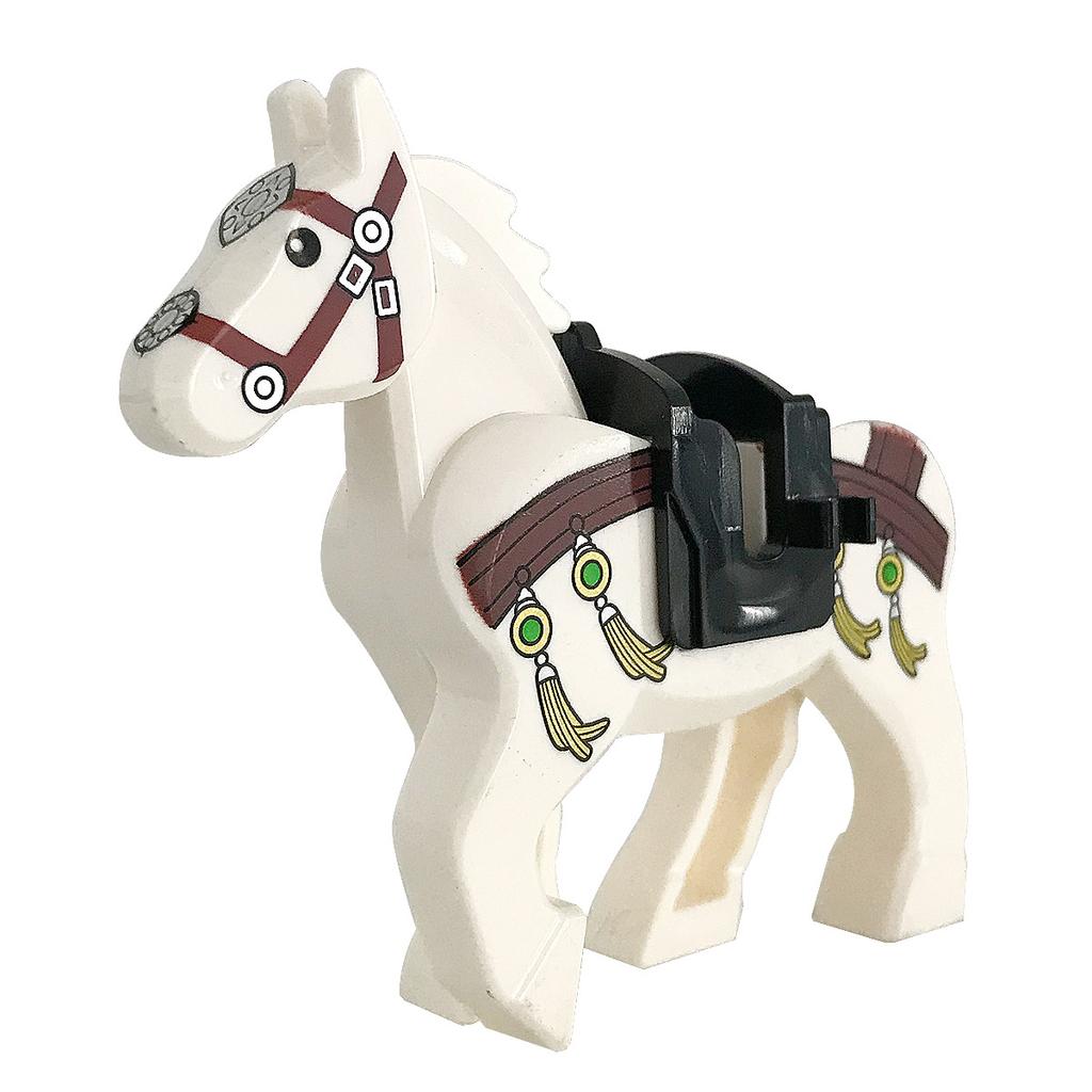 MOC Animals Militry Medieval Horse Warhorse Saddle Learning Playthings ideal for Kids Model Construction Bricks Children Gifts Parts