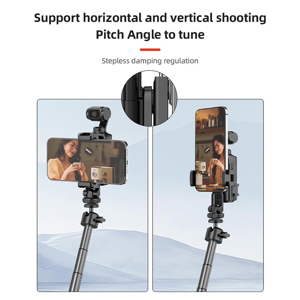 Multi functional Camera Mount Bracket with Phone Holder 3 Cold Shoe Mount Tripod Phone Mount Replacement for DJI Osmo