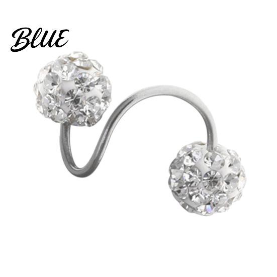Sturdy Earring 1Pc Piercing Faux Crystal Tragus Studs