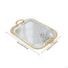 Serving Tray Decorative Iron Elegant Food Tea Cup Holder for Kitchen Bathroom Dresser