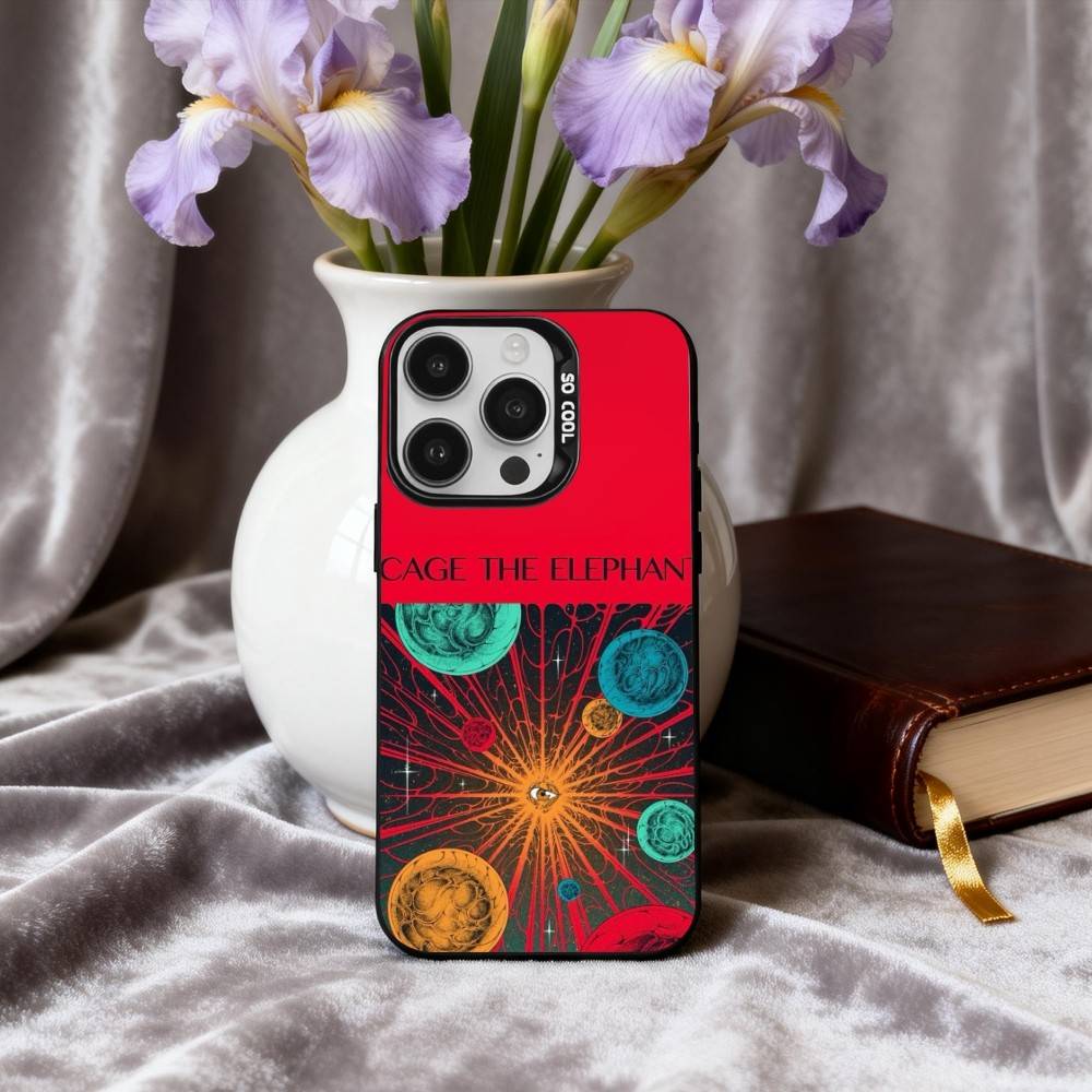 Pop-rock C-Cage the E-Elephan Phone Case For iPhone17,16,15,14,13,12,11 Plus,Pro Max Black Candy Silver Phone Case