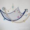 Fish Net Hanging Ornaments Mediterranean 3D Nautical Ocean Theme Home Fishing Net Wall Decor