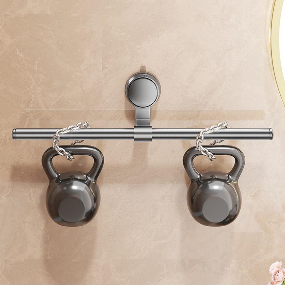 Wall Mounted Bathroom Hanging Rod Punch-free Slipper Storage Shelf New Towel Rack