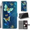 Lovely Butterfly Wallet Case For Google Pixel 8 Pro 7 Pro 7A 6 Pro 6A Pixel8 Pixel7 Magnetic Flip Leather Card Slot Phone Cover