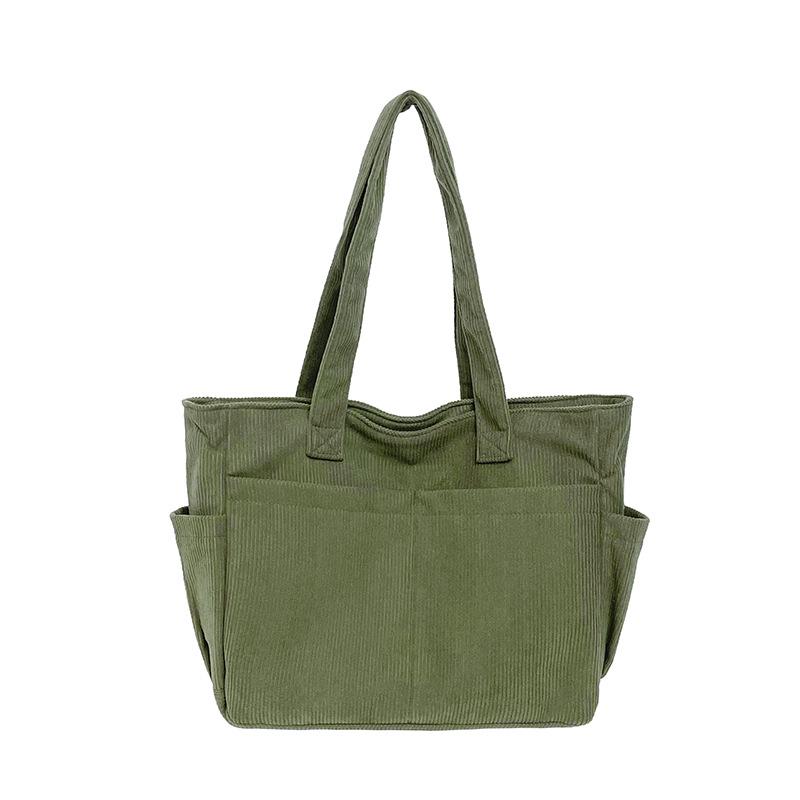 Simple literary tote bag women's new casual shoulder bag large capacity trendy handbag