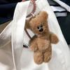 Porte-clés couineur en forme d'ours en peluche, pendentif de dessin animé, mignon, en peluche, Kawaii, doux, pour sac, breloques, décorations, cadeau pour enfants