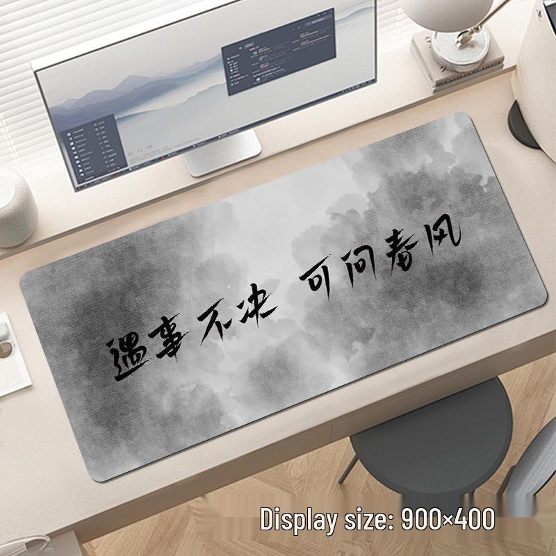 Extra Large Cartoon Text Mouse Pad - Customizable Girls' Desktop Keyboard Pad