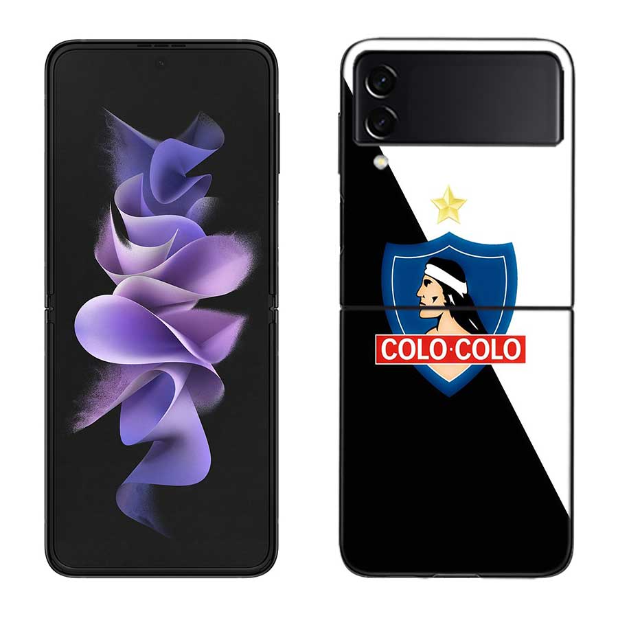 Club Social Y Deportivo Colo Phone Case For Samsung Z Flip 7 6 5G Galaxy Z Flip 5 4 3 Black Hard Cell Cover Luxury PC Shell Coq