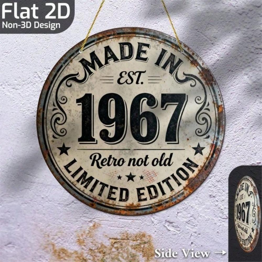Vintage Metal Sign 20x20cm Retro Wall Decor for Garage Bar Party Gift