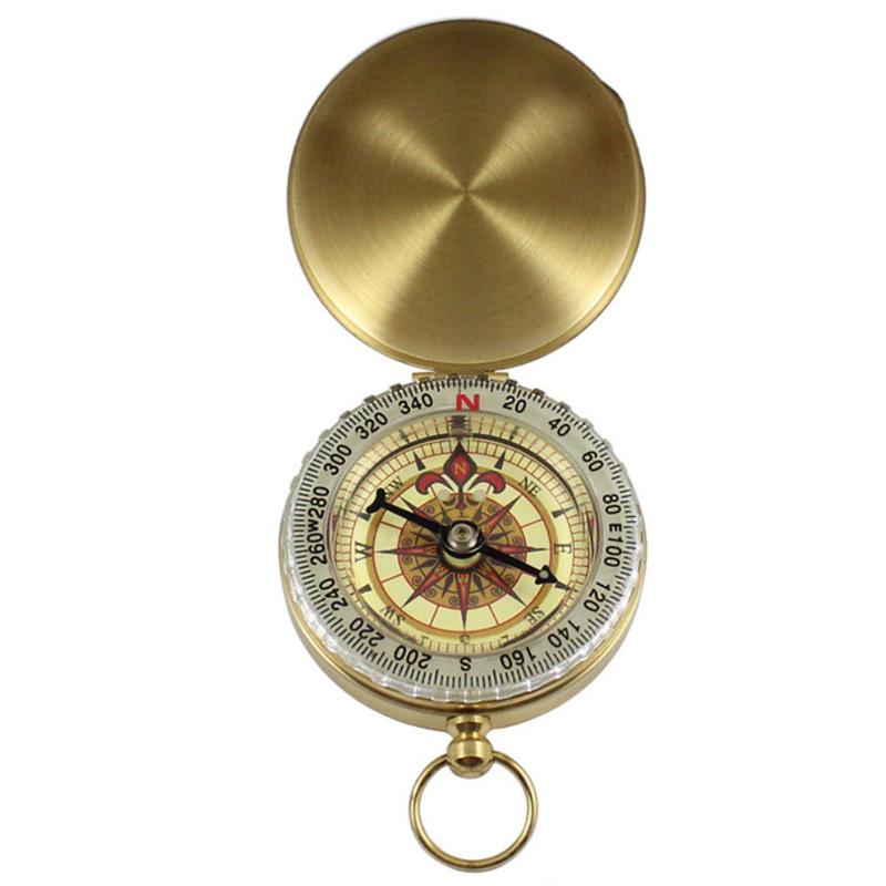 Genuine Refined G50 Pocket Watch Compass Exquisite Multifunctional Mountaineering Retro Compass Watch Type медный