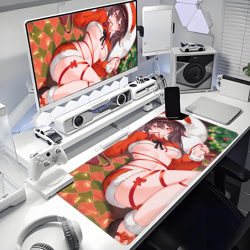 Genshin Hu Tao Animation Games fine patternsOffice Computer Desk Mat Table Keyboard Big Mouse Pad Laptop Non-slip Decor