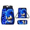 Children Cartoon Pattern Breathable Backpack Three Piece Set