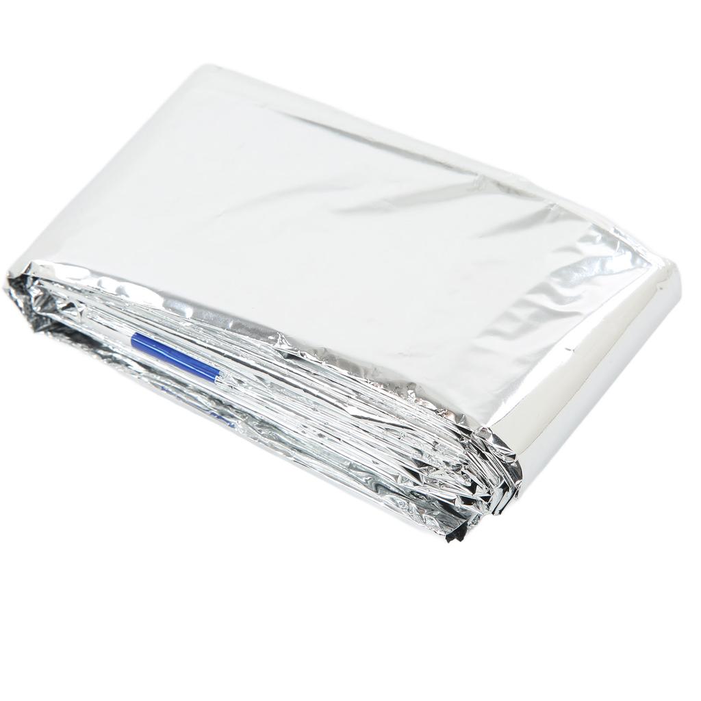 Survival Blanket Waterproof Foldable Emergency Thermal Blanket for Outdoor Camping Hiking Silver 200x100cm