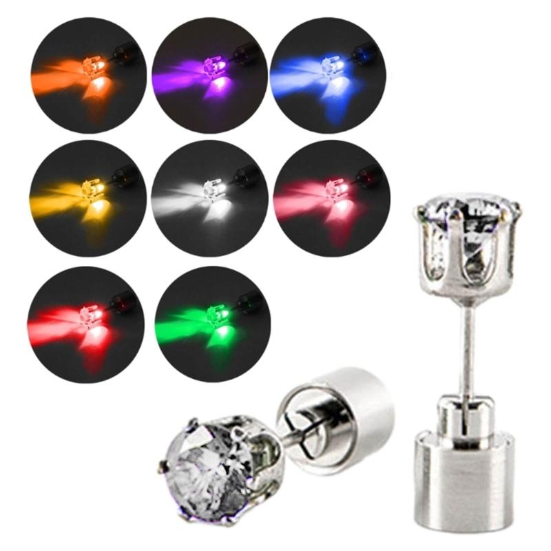 

Glowing Stud Earrings for Ear Flashing Body Jewelry for Women and Girls