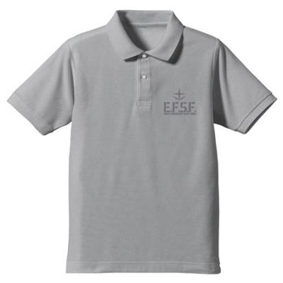 Cospa Mobile Suit Gundam Earth Federation Space Force Polo Shirt OX GRAY L Size