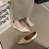 Casual gentle style, thin and heightened college style satin single shoes, women's autumn low-heeled elegant ladyshoes