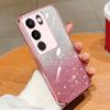 KEYSION Luxury Plating Glitter Phone Case for VIVO V29 5G Transparent Soft TPU Shockproof Back Cover for VIVO V29 5G