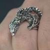 Retro Flying Dragon Open Ring Men's Year of the Dragon Domineering Index Finger Ring Niche Accessories