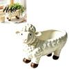 Decorative Desktop Plant Pot Curly Sheep Planter Pot, Resin Cute Lamb Flower for Plants Animal Succulents Cacti Indoor Outdoor Decoration Modern Home