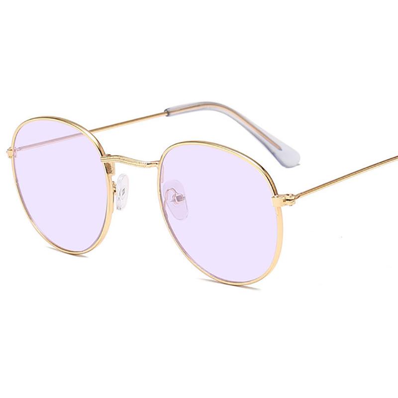 Classic Small Frame Round Sunglasses Women/Men Designer Alloy Mirror Sun Glasses Vintage Eyeglass