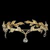 Leaves Shape Forehead Chain Rhinestone Bride Tiara Luxury Eyebrows Drop Headband  Cosplay