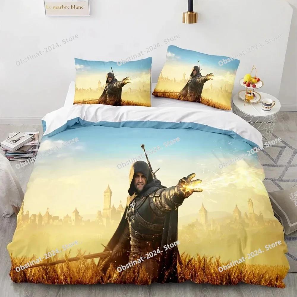 3D Printed The Witchers Printed Bed Set Duvet Cover Pillowcase Bedding Set Bed Linen Sheet Quilt Cover Full Queen King Size