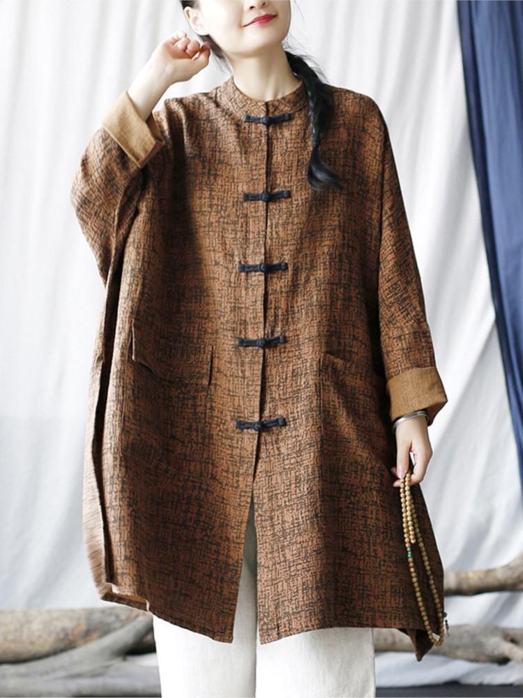 

Johnature женские винтажные рубашки топы с длинными рукавами и карманами на пуговицах блузки осенние женские рубашки из смеси хлопка One Size хаки