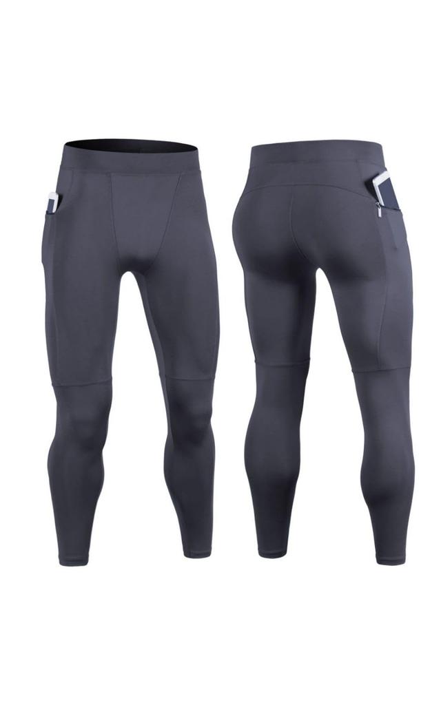 HASECIAL Sports Compression Running Power Stretch Long Front Perfect for Spring and and Other with Zipper Pockets Men's Tights, Leggings, Wear,
