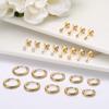 Surgical Steel Earrings Sets for Multiple Piercing Lightweight Small Huggie Hoop Earrings CZ Stud Earrings for Women