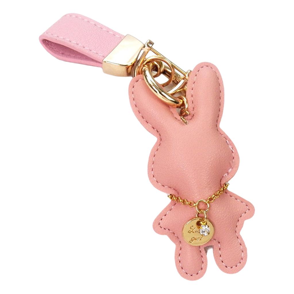 Králičí přívěsek na kabelku Kožený Měkký s Elegantní Sponou na Popruh Pro Stylové Ženy a Milovníky Trendy Doplňků pro Dekoraci Kabelky