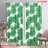 2pcs,2D Plane Printing Minimalist Curtains Monstera Leaf Mosaic 100% Polyester (without Rod) Art Deco Festive Perfect for