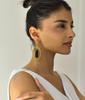 Genuine Black Onyx Hoops Earrings, 14K Gold Handmade Stylish Earrings For Women, Healing Gemstone Earrings , Statement Jewelry for Her