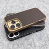 Coque simple mate à motif fibre de carbone de luxe pour iPhone 17 Air 16 Pro Max 15 14 13 12 Cadre en caoutchouc souple Bumper antichoc